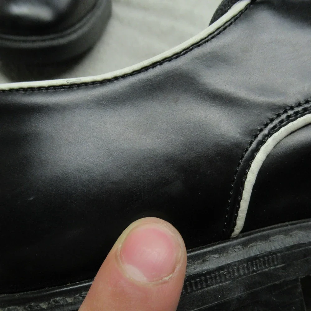 Kenneth Cole Mens 8 Dress Shoes Black Leather Oxfords Lace Up‎ Italy VTG EU41